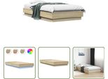The Living Store Struttura Letto Con Led Rovere Sonoma 75X190 Cm