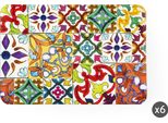 Excelsa Set Di 6 Tovagliette Lisbona In Plastica 43X28,5 Cm Colorate