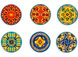 Excelsa Set Di 6 Sottobicchieri Trinacria 10,5 Cm Colorati