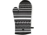 Guanto Da Forno Excelsa In Cotone Etnico 32Xh2X18 Cm Bianco E Nero