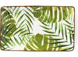 Excelsa Set Di 6 Piatti Foliage In Ceramica 20X12,5 Cm Verde