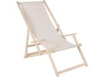 Sdraio Con Braccioli Beige Sedia Da Spiaggia Da Campeggio In Legno Pieghevole Seduta Pieghevole Balcone