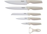 Michelino Set Di Coltelli Da 6 Pezzi Set Da Taglio Con Pelapatate Serie Alythia Beige