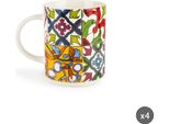 Excelsa Set Von 6 Mugs Lisbona Porzellan 30 Cl Bunt