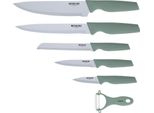 Michelino Set Di Coltelli Da 6 Pezzi Set Da Taglio Con Pelapatate Serie Alythia Green