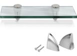 Mensola In Vetro 40X10X0,8 Cm Con Supporto Mensola In Vetro Mensola Da Parete Mensola Da Bagno Mensola Da Appendere Vetro Smerigliato