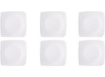 Excelsa Set Di 6 Piatti Da Portata Eclipse 25 Cm In Ceramica Bianca