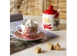 Excelsa Set Di 6 Tazze Da Espresso Con Piattini Porcellana Di Corallo 7 Cl Colorata