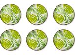 Set Di 6 Sottobicchieri Excelsa Foliage Dolomite 11X0,5X11 Cm Colorati