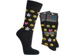 Calzini Con Smiley Allegri In Confezione Da 2 - Porta Il Colore Nella Tua Vita Quotidiana, Comodi Ed Eleganti, Design Unisex, 36-41
