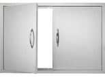 Porta Di Accesso Al Barbecue Vevor, 915 X 610 X 46 Mm, Doppia Porta Per Cucina Esterna, Porta In Acciaio Inox Da Incasso, Porta Verticale A Parete Con Maniglie, Per Isola Barbecue, Stazione Barbecue, Mobile Esterno, Ecc.