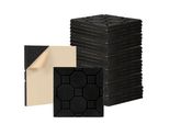 Tolletour 24X Schiuma Acustica Autoadesiva Nera Assorbente Quadrata, 30X30X2,5 Cm