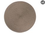 Excelsa Set Di 6 Tovagliette Rotonde In Plastica D36 Grigio