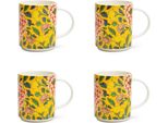 Excelsa Set 4 Of Mugs La Via Della Seta Porzellan 30 Cl Bunt