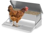 Mangiatoia Automatica Per Polli Mangiatoia Per Polli In Acciaio Zincato Da 5KG Mangiatoia Con Pedale Automatico E Coperchio Impermeabile Mangiatoia Per Polli, Impermeabile E A Prova Di Ratto