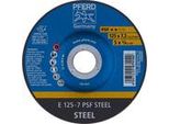 Pferd 69298071 E 125-7 Psf Acciaio Disco Abrasivo A Gomito 125 Mm 5 Pz.
