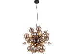 Globo Lighting|Lampada A Sospensione In Metallo Nero Opaco, 6X E14