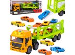 Malplay Transporter Lastwager Set 6 Auto Veicoli Rimorchi Da 3 Anni Accessori Luci E Suoni