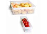 Novaliv Organizer Frigorifero Set Di 2 Organizer Frigorifero Piccolo + Grande Organizzatore Cucina Senza Bpa Organizzatore Frigorifero Organizzatore Frigorifero Sicuro Per Gli Alimenti Organizzatore Bottiglia Vano Portaoggetti Frigorifero