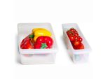 Novaliv Organizer Frigorifero Set Di 2 Organizer Frigorifero Piccolo + Medio Organizzatore Cucina Senza Bpa Organizzatore Frigorifero Organizzatore Frigorifero Sicuro Per Gli Alimenti Organizzatore Bottiglia Vano Portaoggetti Frigorifero