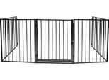 Griglia Di Protezione Per Caminetto, Griglia Di Protezione Per Stufa 5X, Griglia Di Protezione，304X75Cm, Nero