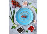 Wilmax Piatto Rotondo Blu 25 Cm - Design Elegante Per Piatti - WL-669614/A