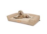 Letto Grande Per Cani Divano Per Cani Cuscino Per Cani Cesto Lavabile - Colore Beige A Coste - Tappetino Per Cani Taglia Xxl - 118X78 Cm