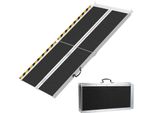 Clanmacy Rampa Per Sedie A Rotelle Rampa Per Valigie Rampa Di Accesso 2X Pieghevole In Alluminio 152Cm Fino A 270Kg