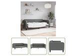 The Living Store Letto Da Giorno Grigio Scuro 90X200 Cm In Tessuto