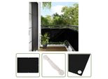 The Living Store Schermo Per La Privacy Del Balcone Nero 75X800 Cm 100 % Poliestere-Oxford