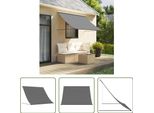 The Living Store Tenda Da Sole Retrattile Antracite 250X150 Cm In Tessuto E Acciaio