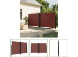 The Living Store Tenda Laterale Estensibile Marrone 160X600 Cm