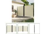 The Living Store Tenda Laterale Estensibile Crema 200X1200 Cm