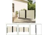 The Living Store Tenda Laterale Estensibile Crema 120X1000 Cm
