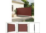 The Living Store Tenda Laterale Estensibile Marrone 180X300 Cm