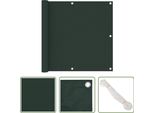 The Living Store Paravento Per Balcone Verde Scuro 90X300 Cm Tessuto Oxford