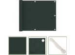 The Living Store Schermo Privacy Per Balcone Verde Scuro 75X400 Cm Tessuto Oxford