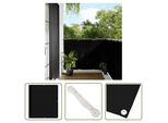 The Living Store Schermo Per La Privacy Del Balcone Nero 120X800 Cm 100 % Poliestere-Oxford