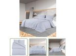 The Living Store Set Di Biancheria Da Letto Grigio 260X240 Cm Microfibra Leggera