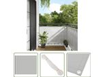 The Living Store Paravento Per Balcone Grigio Chiaro 90X400 Cm 100% Poliestere Oxford