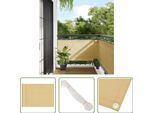 The Living Store Paravento Per Balcone Colori Sabbia 75X600 Cm 100% Poliestere-Oxford