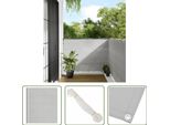The Living Store Paravento Per Balcone Grigio Chiaro 120X400 Cm 100% Poliestere Oxford
