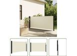 The Living Store Tenda Laterale Estensibile Crema 120X300 Cm