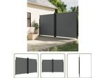 The Living Store Tenda Laterale Estensibile Antracite 200X1000 Cm