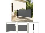 The Living Store Tenda Laterale Estensibile Antracite 140X300 Cm