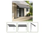 The Living Store Tenda Retrattile Antracite 300X150 Cm In Tessuto E Acciaio