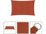 The Living Store Tenda Da Sole 160 G/M² Rosso Terracotta 2,5X5 M Hdpe