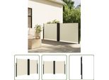 The Living Store Tenda Laterale Estensibile Crema 140X1000 Cm