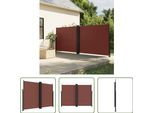 The Living Store Tenda Laterale Estensibile Marrone 180X600 Cm