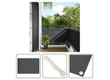 The Living Store Paravento Per Balcone Antracite 75X700 Cm 100 % Poliestere Oxford